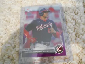 Topps Now 2021 Juan Soto Washington Nationals 854 Purple Parallel 3 of 25 LOW - Picture 1 of 3