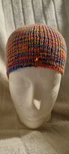 Dünne Gestrickte Mütze aus Sockenwolle - Bild 1 von 12