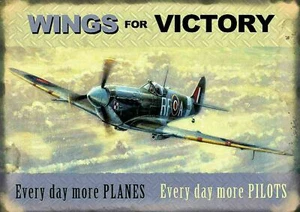 alas para victor retro estilo vintage letrero de metal hombre cueva cobertizo placa decoración del hogar  - Imagen 1 de 3