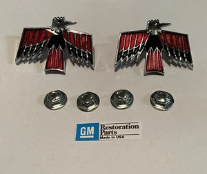 1967 1968 NEW U.S.A MADE GM FIREBIRD FENDER BIRDS EMBLEMS PAIR 68 69 **PAIR** - Foto 1 di 2