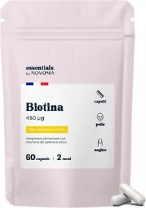 Biotina con Selenio e Zinco, Accelera la Crescita dei Capelli 60 capsule - Foto 1 di 7