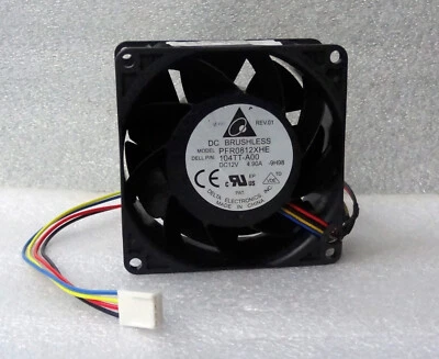 Delta PFR0812XHE 80mmx38mm Extreme High Airflow Fan BRUSHLESS 4 Pin PWM 134 CFM - Image 1 of 2
