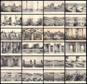 Egypt - Complete set of 24 Stereo postcards - Publ. Levy L.L. 1 to 24 - Picture 1 of 2
