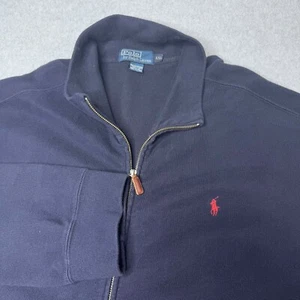 VINTAGE Polo Ralph Lauren Mens Size XXL Blue Full Zip Long Sleeve Cotton Jacket - Picture 1 of 6