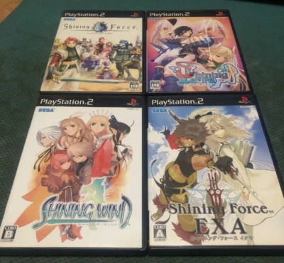 Shining Wind Tears Shining Force EXA NEO 4Games set Sony PlayStation 2 PS2 Japan - Image 1 of 4