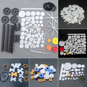 Kunststoff Krone Getriebe Set Riemen Rad Sektor Spielzeug Auto Roboter RC Wurm Modell Handwerk Zum Selbermachen - Bild 1 von 19