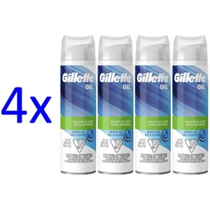 Gillette Gel Barbershop Fresh Men's Shave Gel for Sensitive Skin, 7oz (4-Pack) - Picture 1 of 10