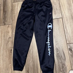 Champion Athletic Pants Dark Navy Boys Sz 15-16 Solid Polyester 26" x 25” - Picture 1 of 3