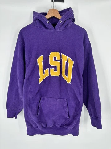 Vintage Steve & Barry’s LSU Tigers Pullover Hoodie Reverse Weave Style Size XL Cover