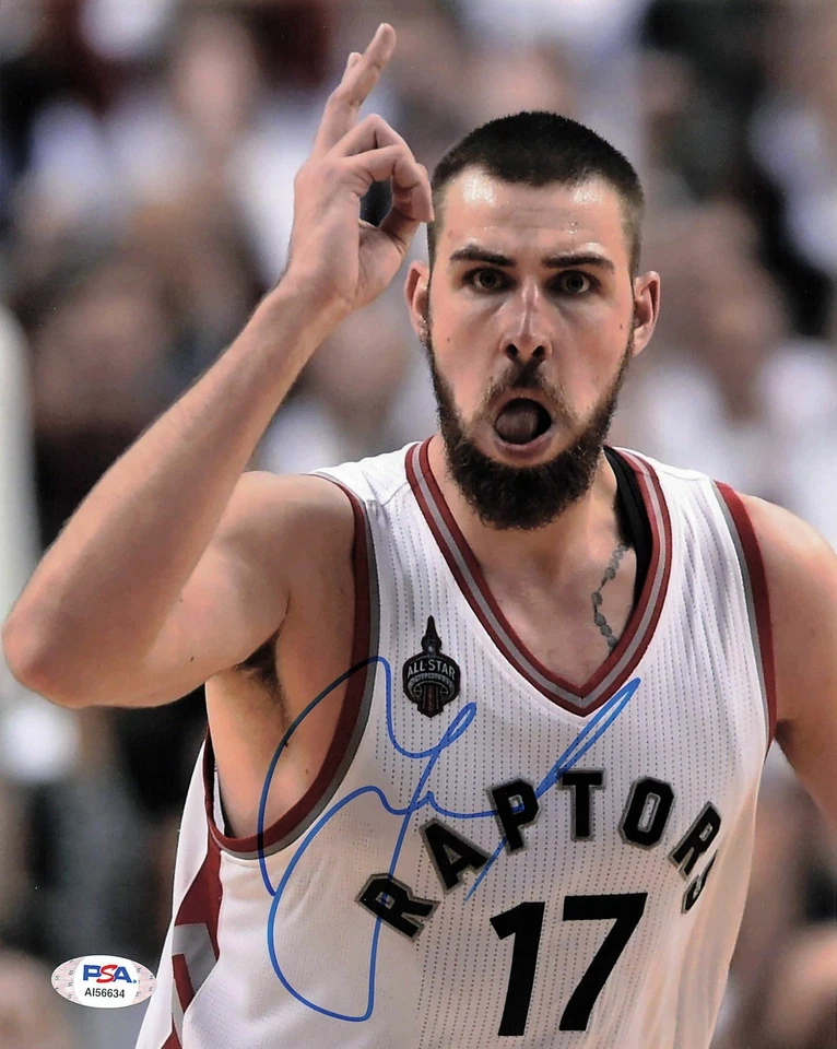 Jonas Valanciunas signed 8x10 photo PSA/DNA Toronto Raptors Autographed - Image 1 of 1
