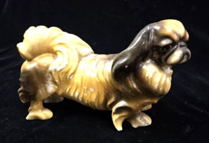 RARE Goldscheider Pekingese Dog Figurine Ceramic 9.5" x 6.5" Porcelain Sculpture - Picture 1 of 13