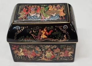 1989 USSR "The Frog Princess" Porcelain Trinket Box-har - Picture 1 of 7
