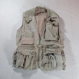 Vintage Banana Republic Vest Mens Medium Tan Hunt Fish Safari Photography Top - Picture 1 of 23