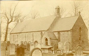 REAL PHOTO POSTCARD OF DODDINGTON CHURCH, (NEAR WOOLER), NORTHUMBERLAND - Picture 1 of 2