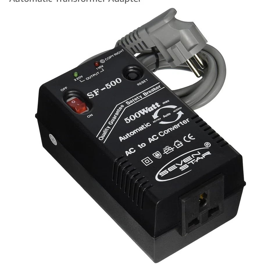 Automatic Transformer Adapter Power Convert Universal 500W 110v-220v / 220v-110w - Image 1 of 1