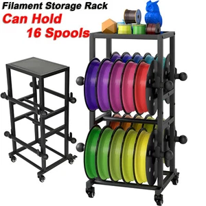Aggiornamento Rack di Stoccaggio Filamenti Stampante 3D, Contiene 16 Rotoli di Filamento, Nero - Foto 1 di 11