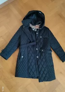 Burberry Mädchen Wintermantel Mantel Schwarz Manntel Gürtel Luxus 128 - Bild 1 von 9