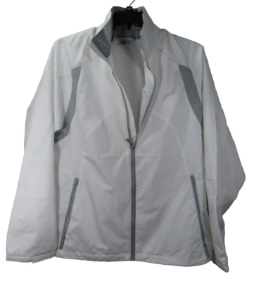 NUEVA Chaqueta Deportiva North End con Cremallera Completa para Hombre, Mediana Blanca/Gris 88681 Foto 1 de 4
