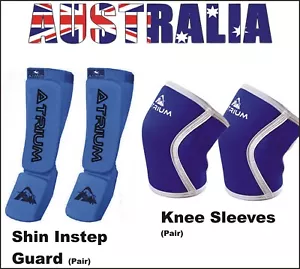 UltraShield Leg Gear Shin Instep Guard Knee Sleeves Patella Brace Knee protector - Picture 1 of 11
