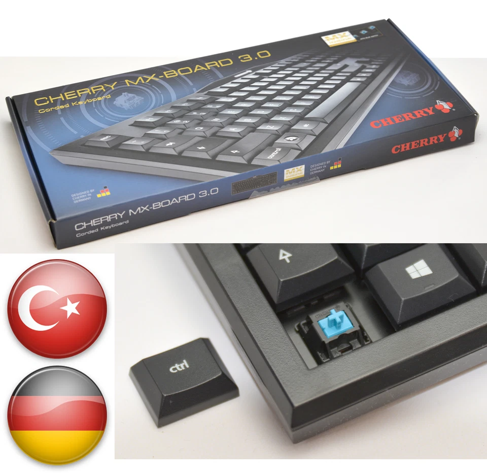 CHERRY TASTATUR G80 MX-BOARD 3.0 MX 3850 USB G80-3850LSBTQ-2 TÜRKISCH MECHANISCH - Bild 1 von 1