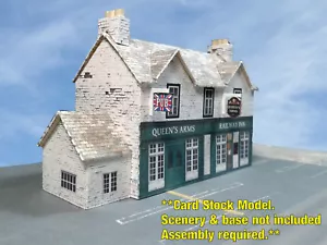 N Scale Building - British Pub & Inn ( Cardstock PRE-CUT Paper Kit) - Picture 1 of 12