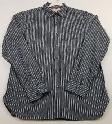Banana Republic Snap Button Shirt Men’s Medium M Multicolor Striped Long Sleeves - Image 1 of 4