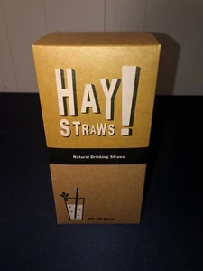 Hay! Straws Natural Drinking Straws 500 count Tall 7.75” - Picture 1 of 4