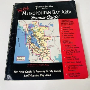 THE FIRST Metropolitan Bay Area Thomas Bros Guide Street Map RAND MCNALLY 1997 - Picture 1 of 9
