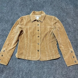 AMI Jacke Damen klein braun Baumwolle Cord Knopfleiste Kragen Langarm - Bild 1 von 12