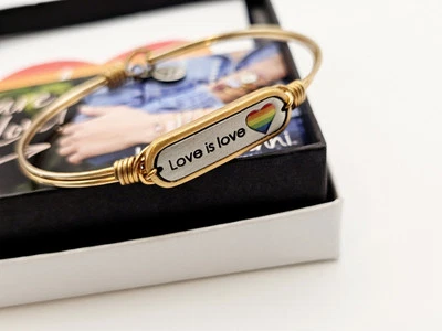 Luca + Danni " Love Is Love "  Golden Bracelet. ❤️ NWT With Cards & Gift Box 🎁 - Image 1 of 4