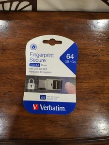 Verbatim Fingerprint Secure 64gb Thumbdrive - Picture 1 of 2