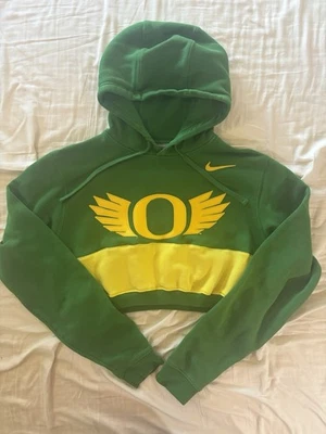 Толстовка с капюшоном женская укороченная Oregon Ducks Nike на заказ большая - Изображение 1 из 4