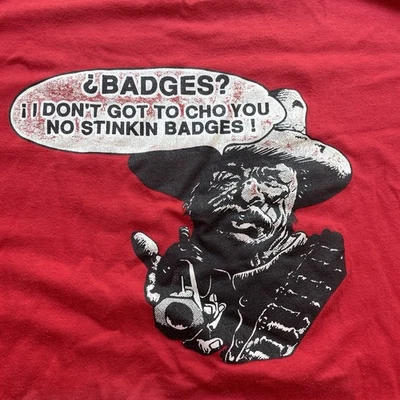 Camiseta Promocional De Colección Años 80 Tesoro De Sierra Madre Película Sin Insignias Apestosas XXL Foto 1 de 4