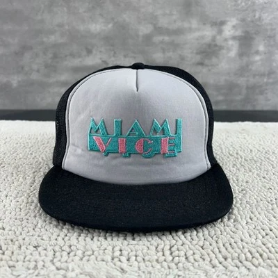 Gorra de camionero vintage Miami Vice malla Snapback OSFA gorra bordada espectáculo dos tonos Foto 1 de 4
