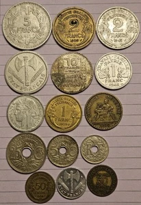 Old France Coin Lot 1917 - 1957 15 Different Excellent French Coins 🇫🇷 - Picture 1 of 2