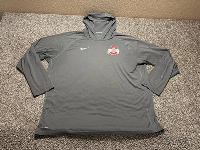Ohio State Buckeyes Shirt Mens 3XL Nike Dri-FIT Hoodie Long Sleeve NCAA Football - Image 1 of 4