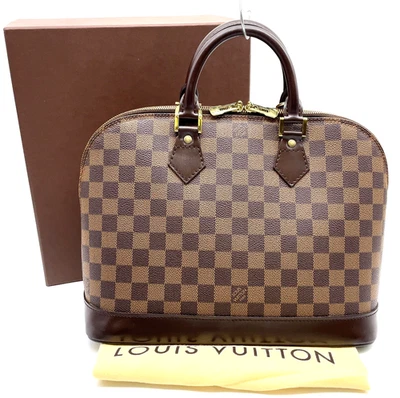 Auth Louis Vuitton Damier Ebene Alma PM N53151 Hand Bag W/Box/Dustbag NS110332 - Image 1 of 4
