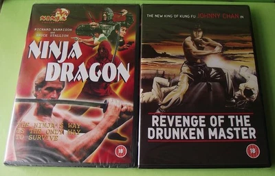 Revenge of the Drunken Master / Ninja Dragon - 2 x DVD CULT NEW & SEALED - Image 1 of 2