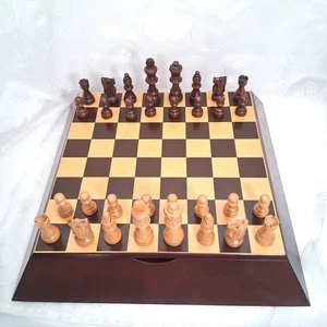 1996 The Bombay Company Schach und Schachbrettholz Komplettsatz TOP Zustand - Bild 1 von 15
