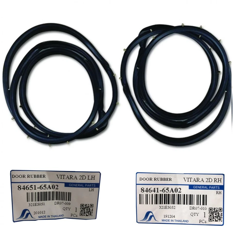 Par de goma de sello de puerta resistente a la intemperie para Chevrolet Chevy Geo Tracker 1989-1998 GMC Foto 1 de 4