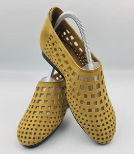 Arche Nirick Mustard Yellow Leather Sandals UK 5 Cut Out Zip Back VGC Comfort - Picture 1 of 18