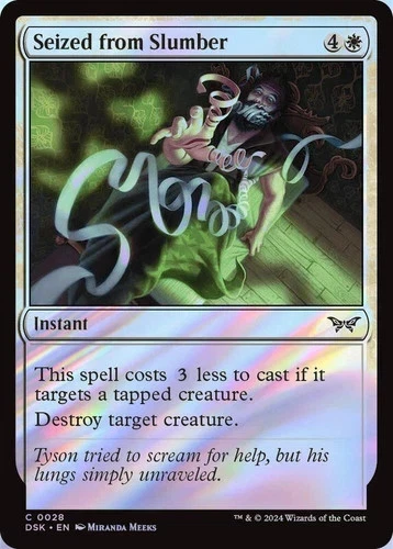 Seized from Slumber #0028 MTG Duskmourn: House of Horror DSK Foil Common NM - Image 1 of 1