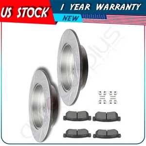 Rear Brake Rotors And Ceramic Pads For 2005 2006-2008 Hyundai Sonata Slotted - Bild 1 von 10