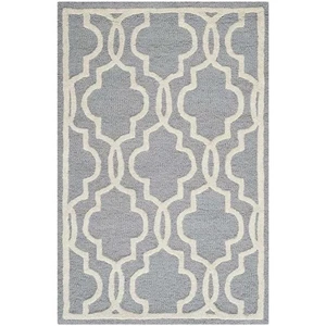 Safavieh Cambridge 2' X 3' Wool Hand Tufted Rug in Silver / Ivory - Picture 1 of 1