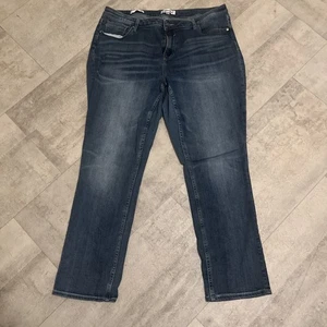 Vigoss Jeans Damen Größe 20 Marley Straight Leg Blau Medium Wash Mid Rise Jeans - Bild 1 von 4