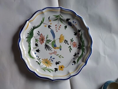 Assiette A Dessert En Gien Oiseau De Paradis - Photo 1/4