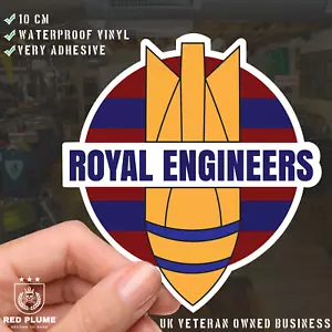 UV Laminated Royal Engineers EOD High-Quality Vinyl Sticker - 100mm - Foto 1 di 6