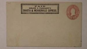 1866 Grant Taggarts Shasta & Weaverville Express Trinity California Frank Cover - Picture 1 of 2