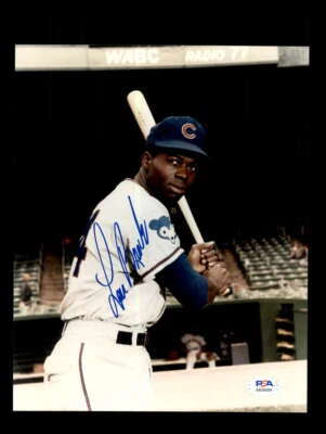 Lou Brock PSA DNA Signed  8x10 Photo Autograph Cubs - Image 1 of 2