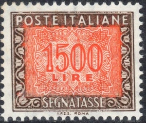 1991 italia repubblica Segnatasse Stelle Cifra £ 1.500 I.P.Z.S. - Imagen 1 de 1